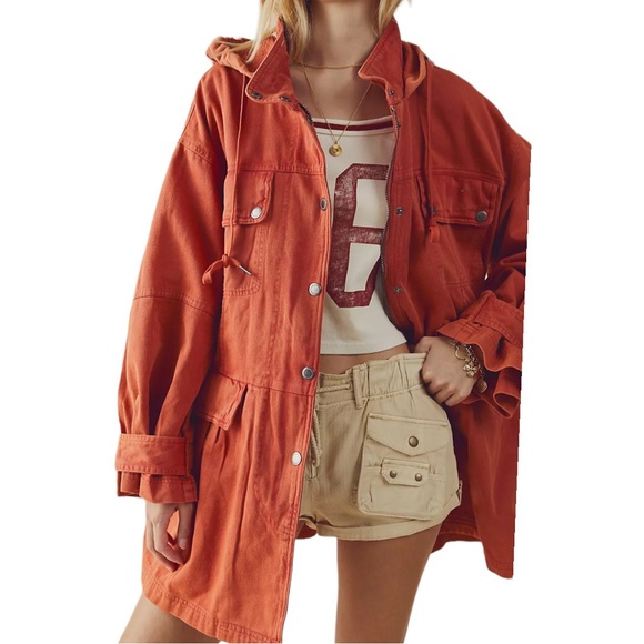 COPY - Free People x We The Free Nocturne Parka XS Dark Orange Oversized  Hoode… - Picture 4 of 7